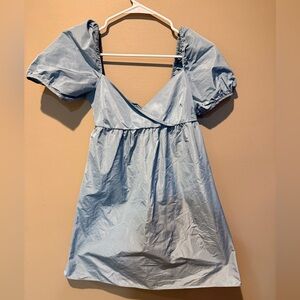 Wilfred babydoll dress light blue size xs